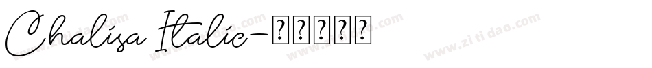 Chalisa Italic字体转换